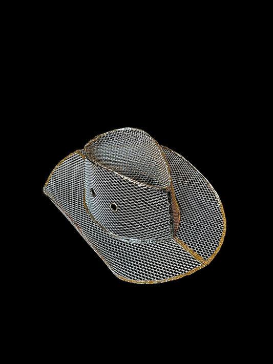 Steel Mesh Cowboy Hat – „Chrome Ranch“