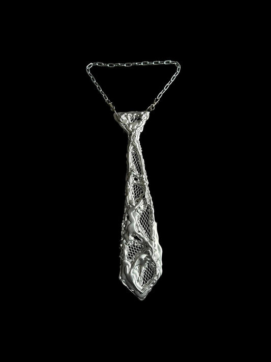 Metal Mesh Tie – „Liquid Cage“