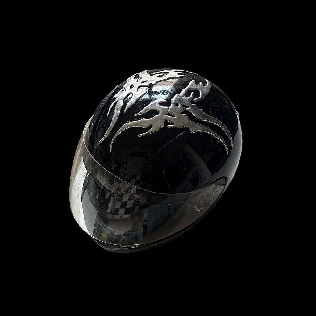Chrome Tribal Motorcycle helmet