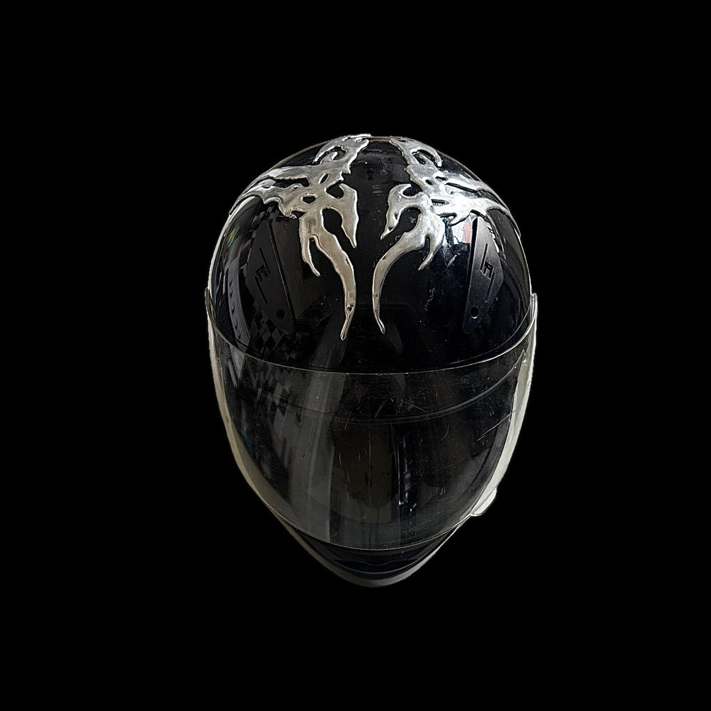 Chrome Tribal Motorcycle helmet