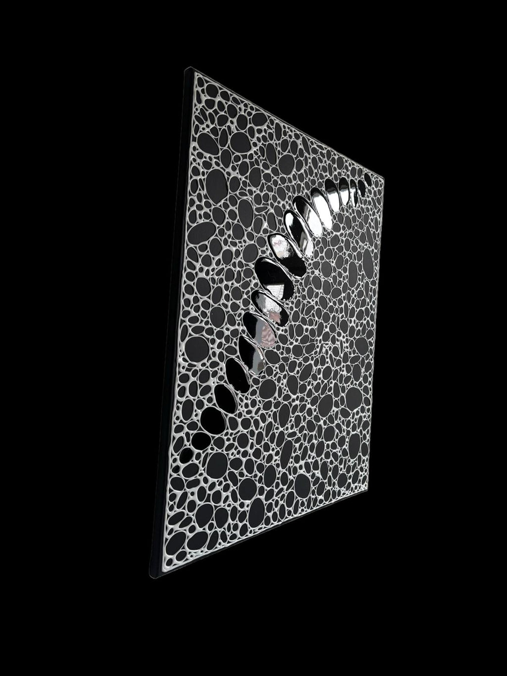 Resin Leinwand „Bubble Grid“ – 60×90 cm