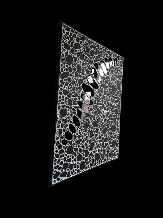 Resin Leinwand „Bubble Grid“ – 60×90 cm